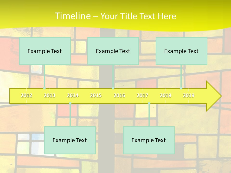 Church Stained Glass Patterns PowerPoint Template