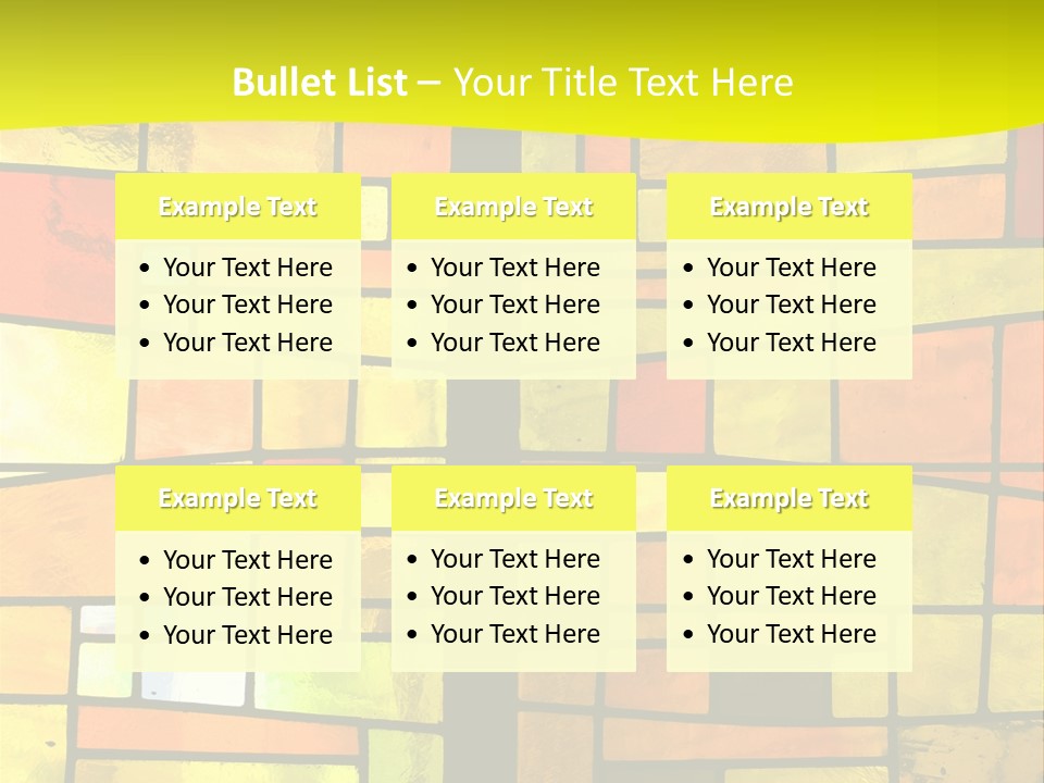 Church Stained Glass Patterns PowerPoint Template