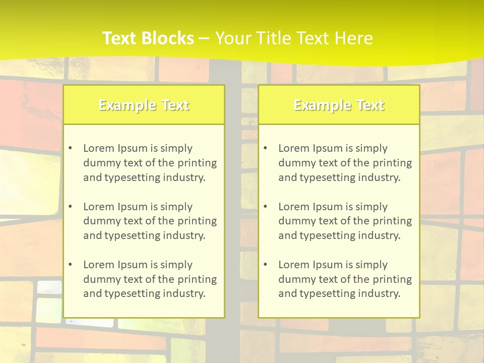 Church Stained Glass Patterns PowerPoint Template