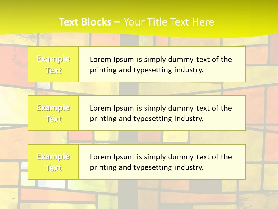 Church Stained Glass Patterns PowerPoint Template