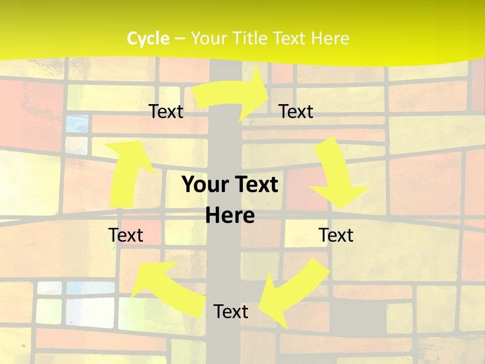 Church Stained Glass Patterns PowerPoint Template