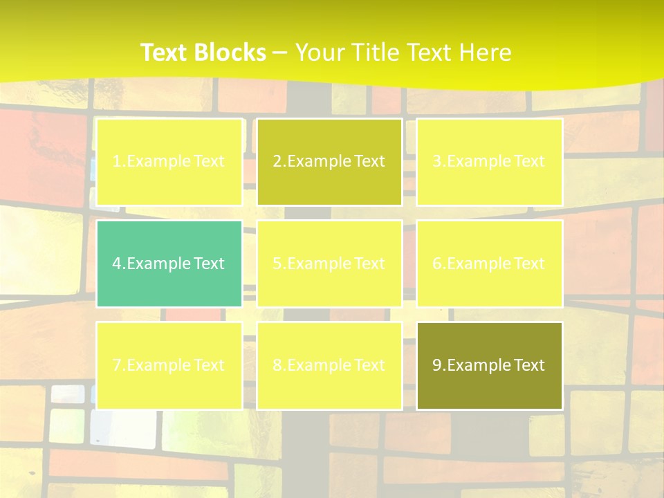 Church Stained Glass Patterns PowerPoint Template