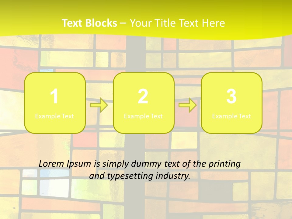 Church Stained Glass Patterns PowerPoint Template