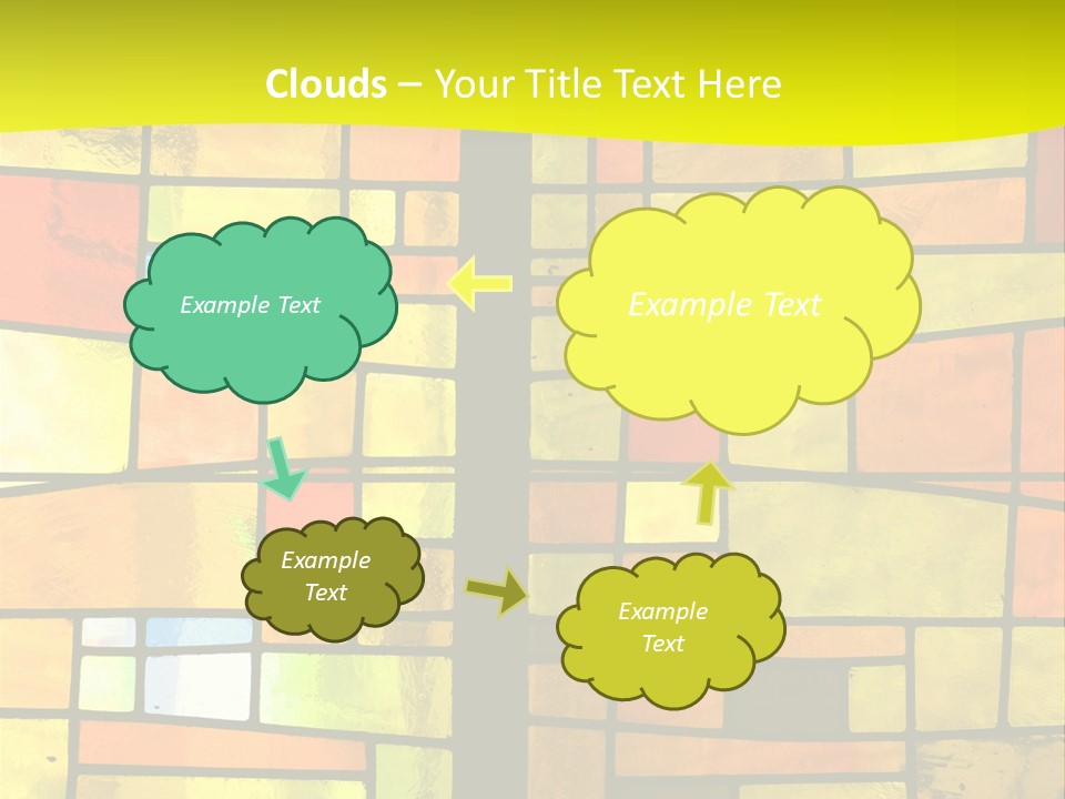 Church Stained Glass Patterns PowerPoint Template