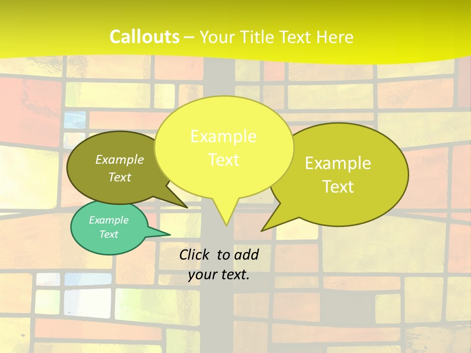 Church Stained Glass Patterns PowerPoint Template