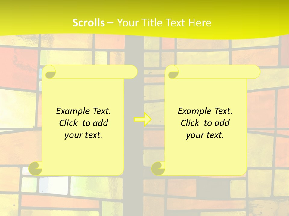 Church Stained Glass Patterns PowerPoint Template