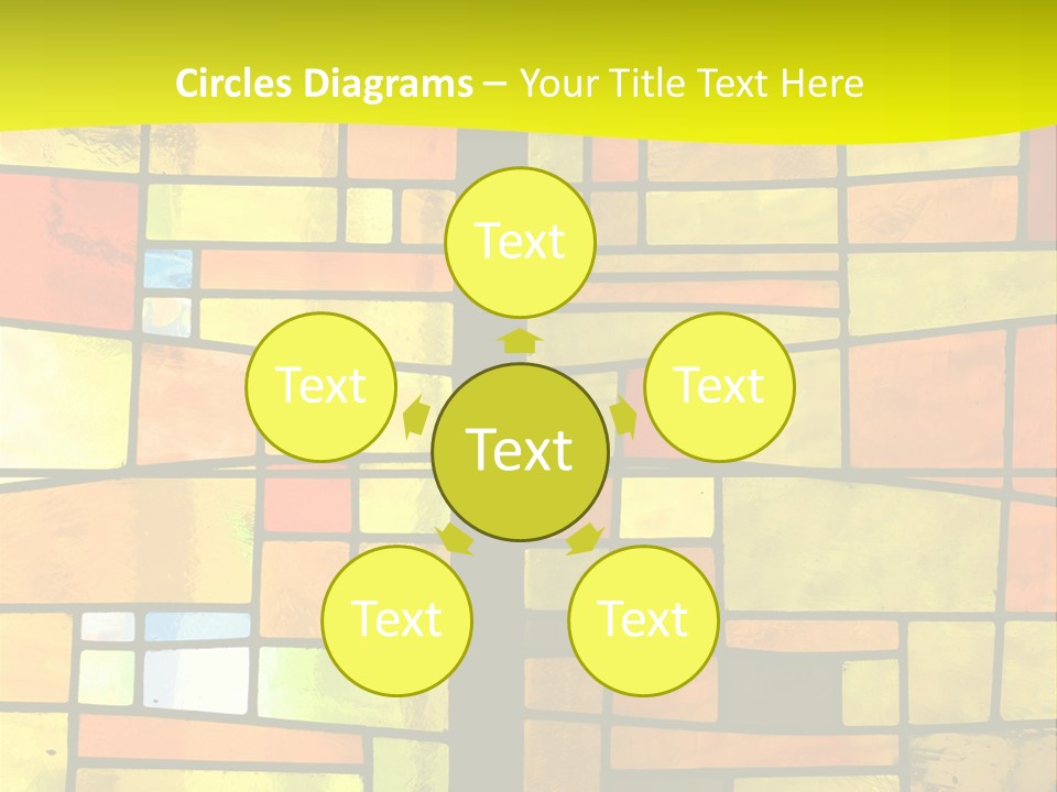 Church Stained Glass Patterns PowerPoint Template