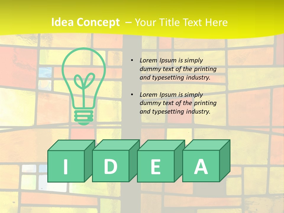 Church Stained Glass Patterns PowerPoint Template