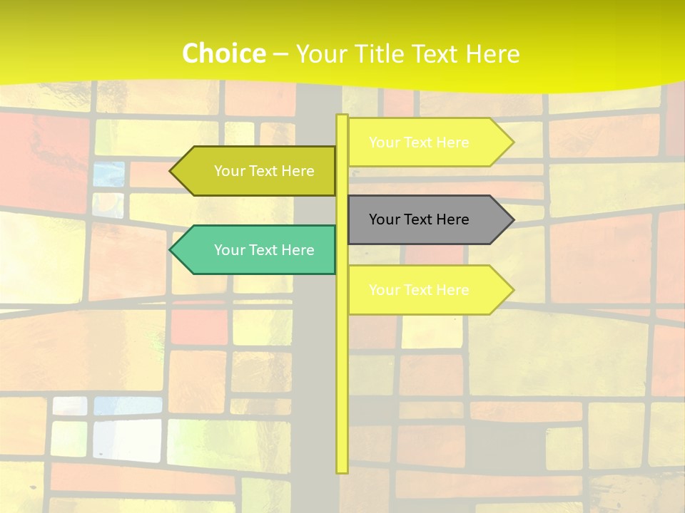 Church Stained Glass Patterns PowerPoint Template