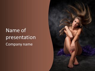 Red Hair Mermaid PowerPoint Template