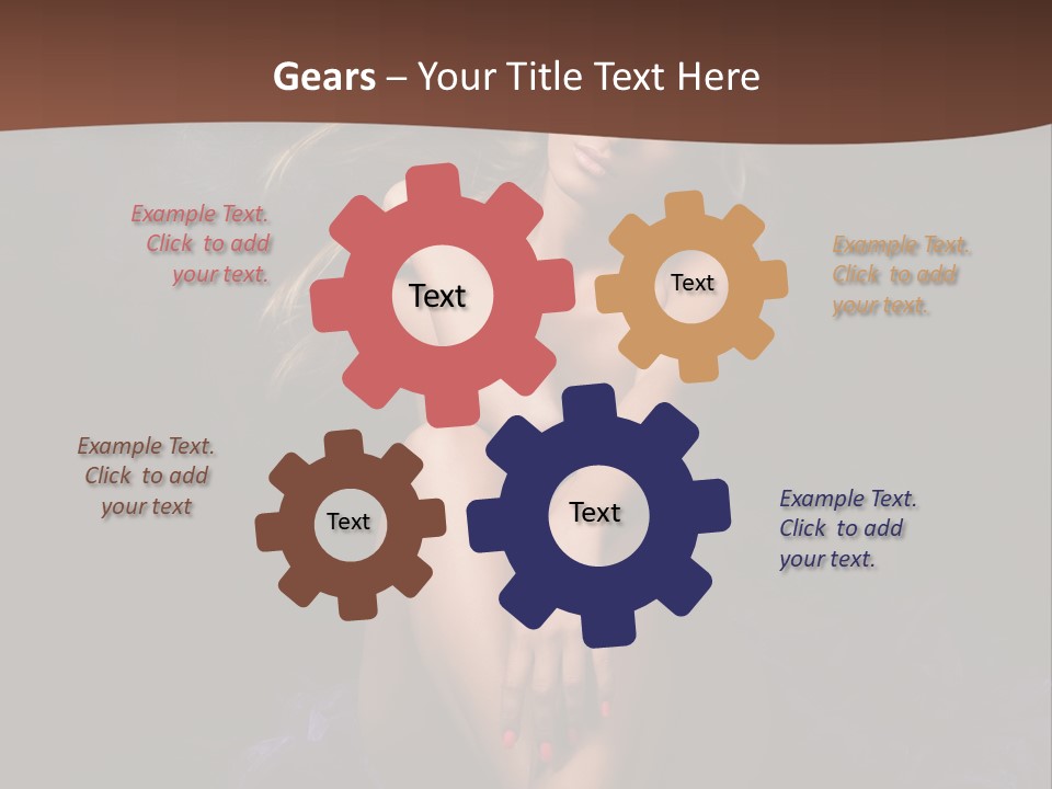 Red Hair Mermaid PowerPoint Template