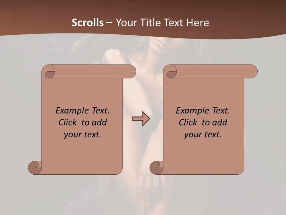 Red Hair Mermaid PowerPoint Template