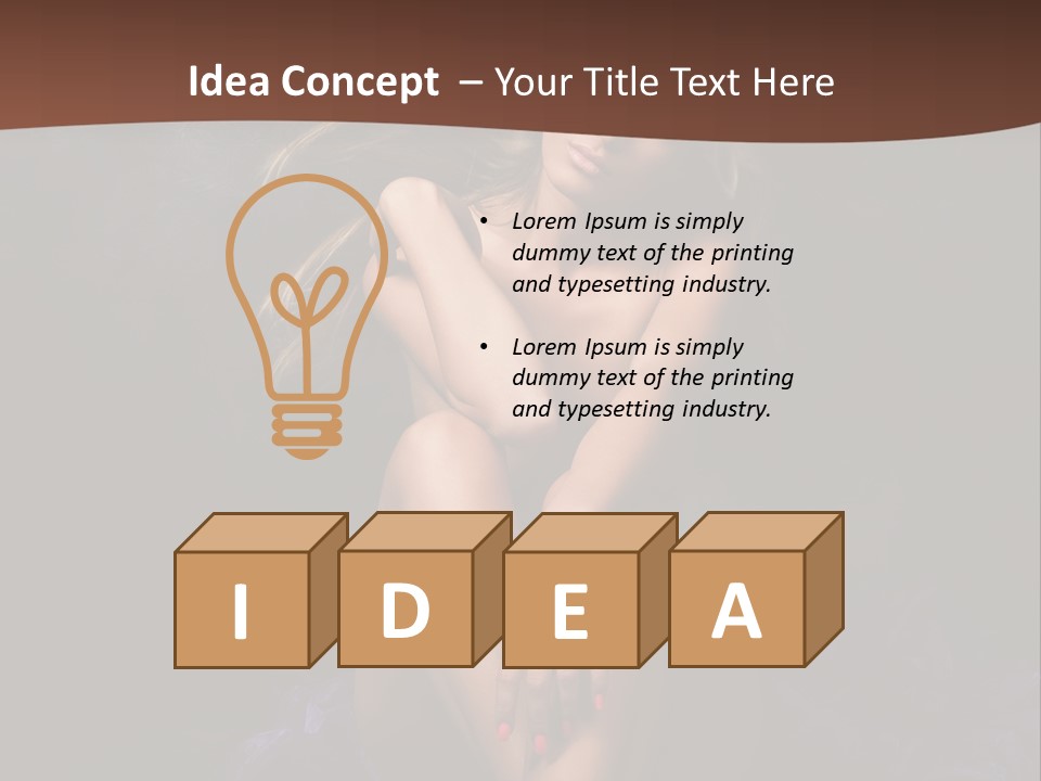 Red Hair Mermaid PowerPoint Template