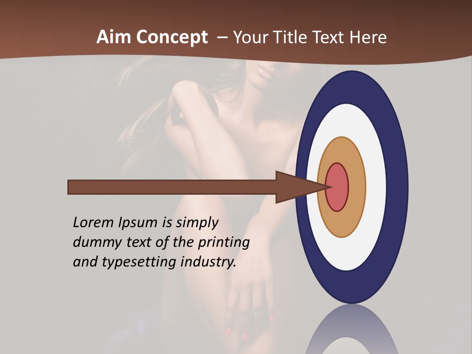 Red Hair Mermaid PowerPoint Template