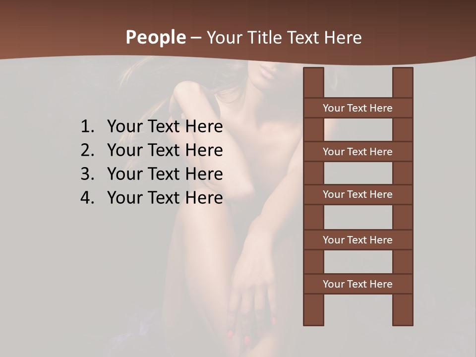 Red Hair Mermaid PowerPoint Template