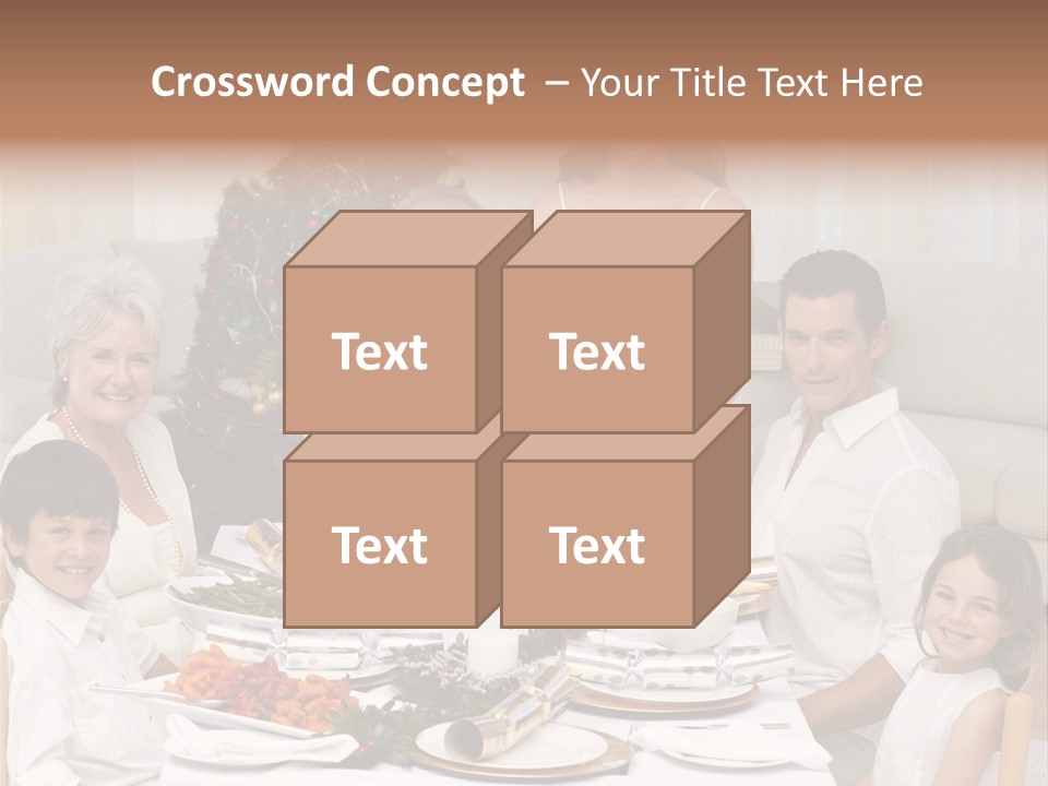 Family Christmas Dinner PowerPoint Template