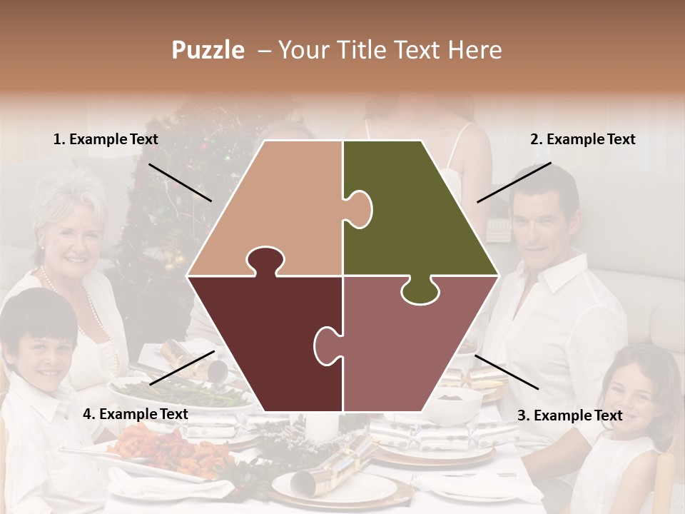 Family Christmas Dinner PowerPoint Template