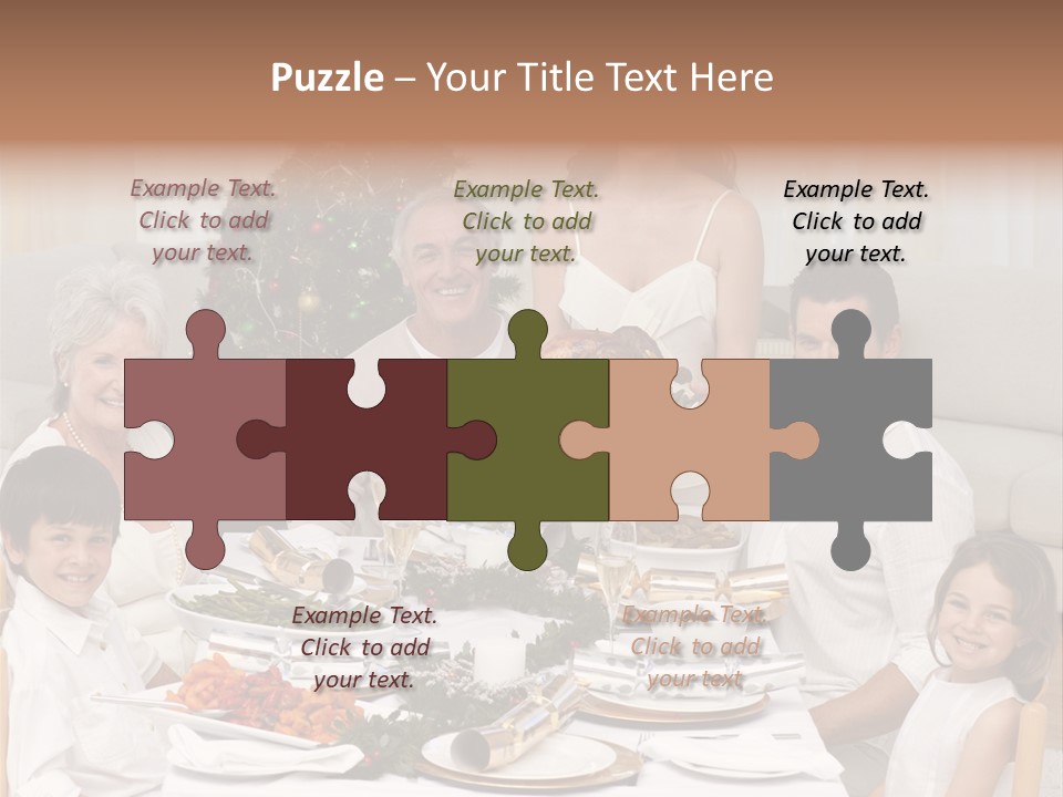Family Christmas Dinner PowerPoint Template