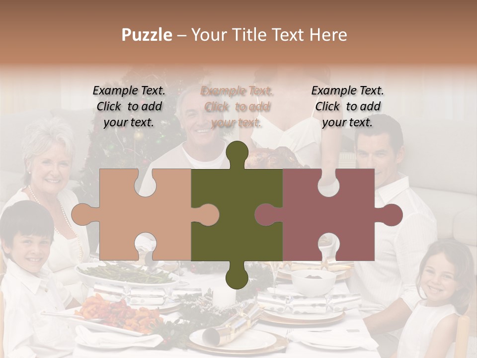 Family Christmas Dinner PowerPoint Template