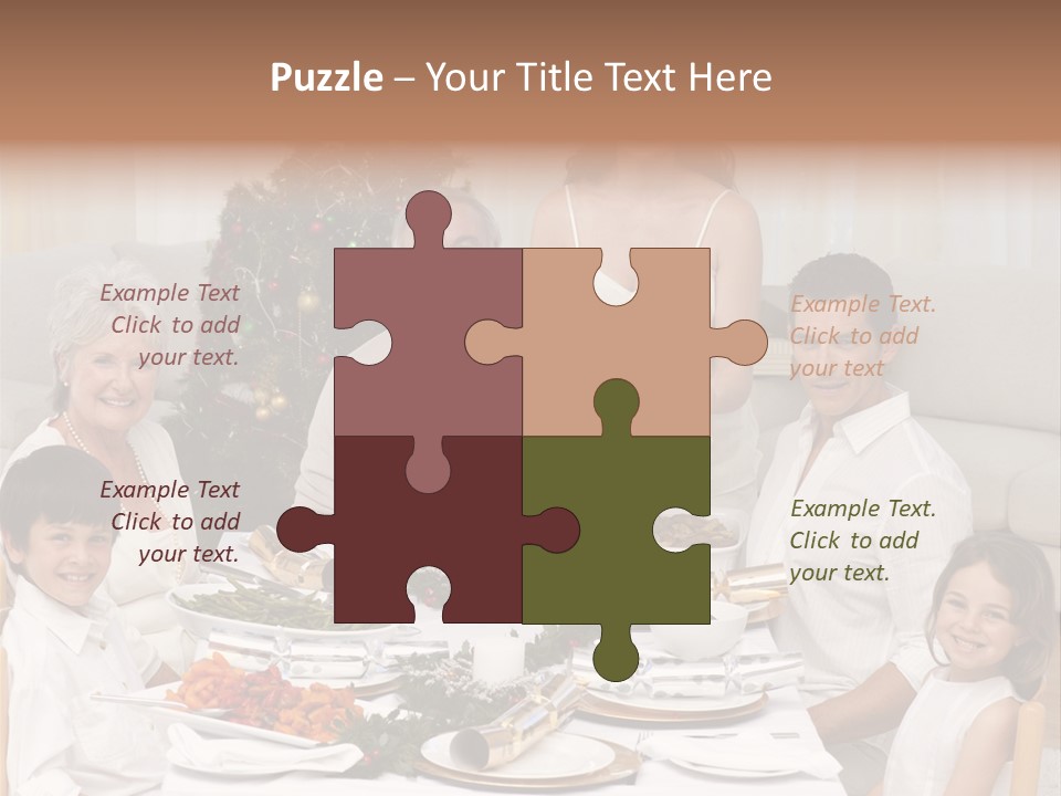 Family Christmas Dinner PowerPoint Template