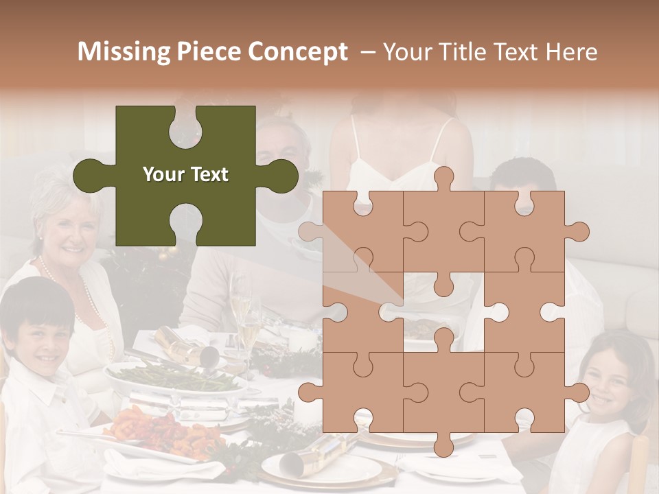 Family Christmas Dinner PowerPoint Template