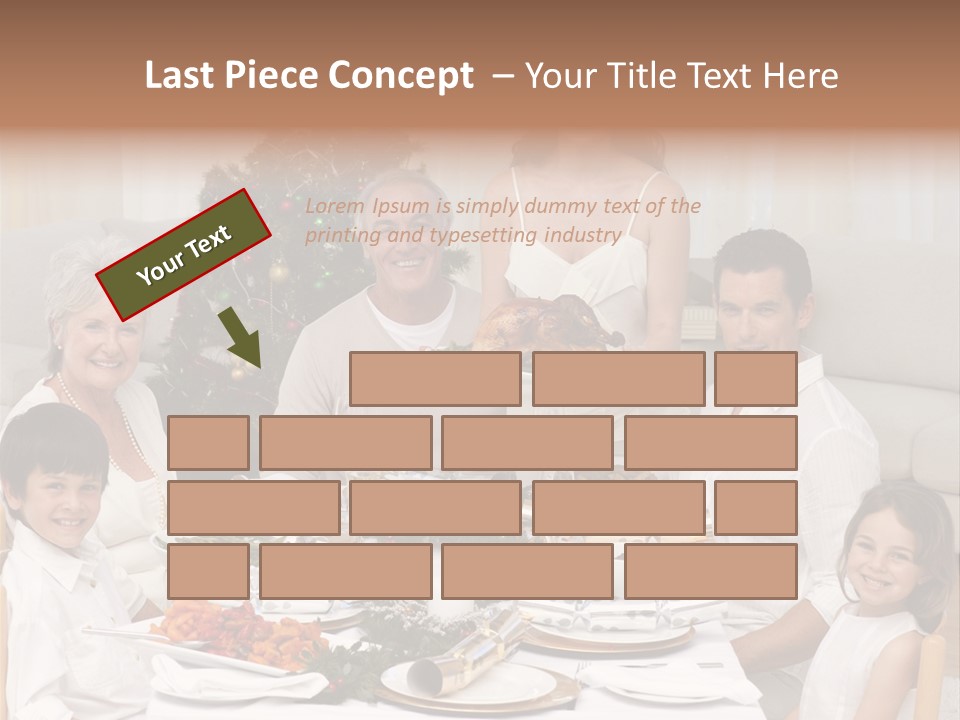 Family Christmas Dinner PowerPoint Template