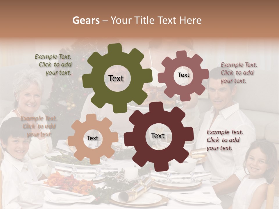 Family Christmas Dinner PowerPoint Template