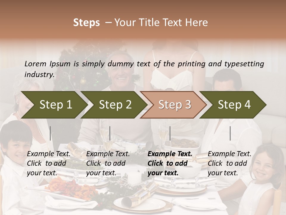 Family Christmas Dinner PowerPoint Template