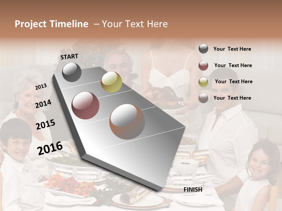 Family Christmas Dinner PowerPoint Template