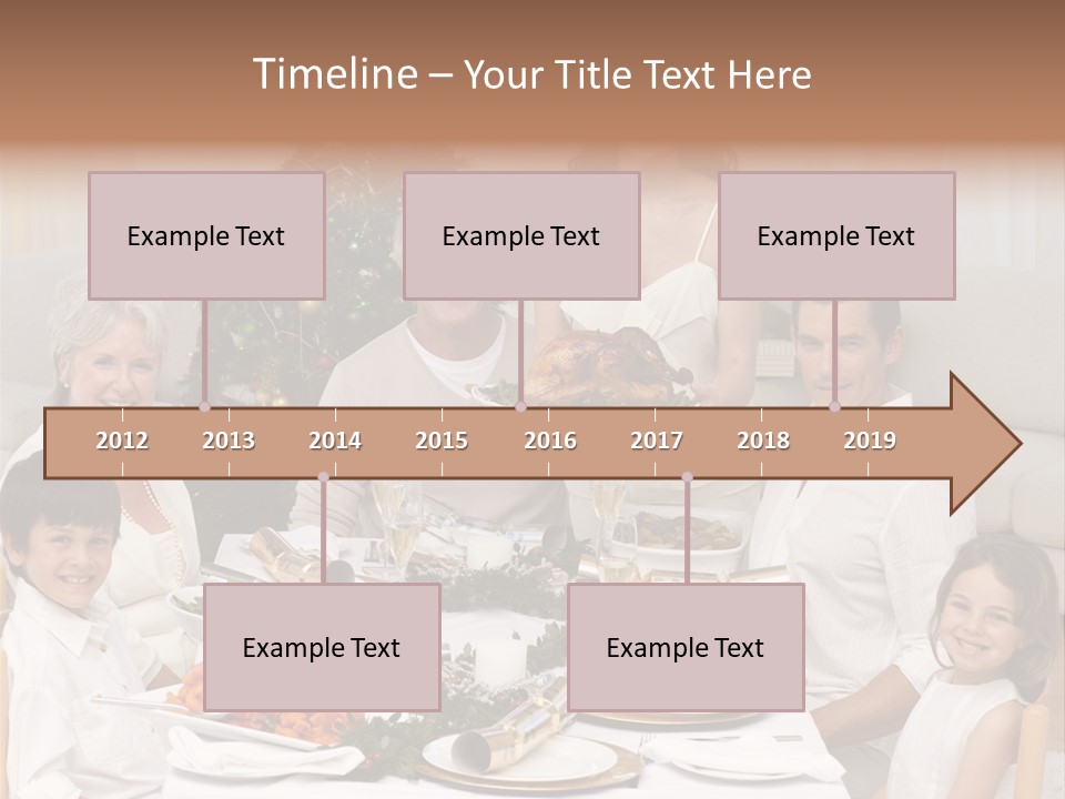 Family Christmas Dinner PowerPoint Template