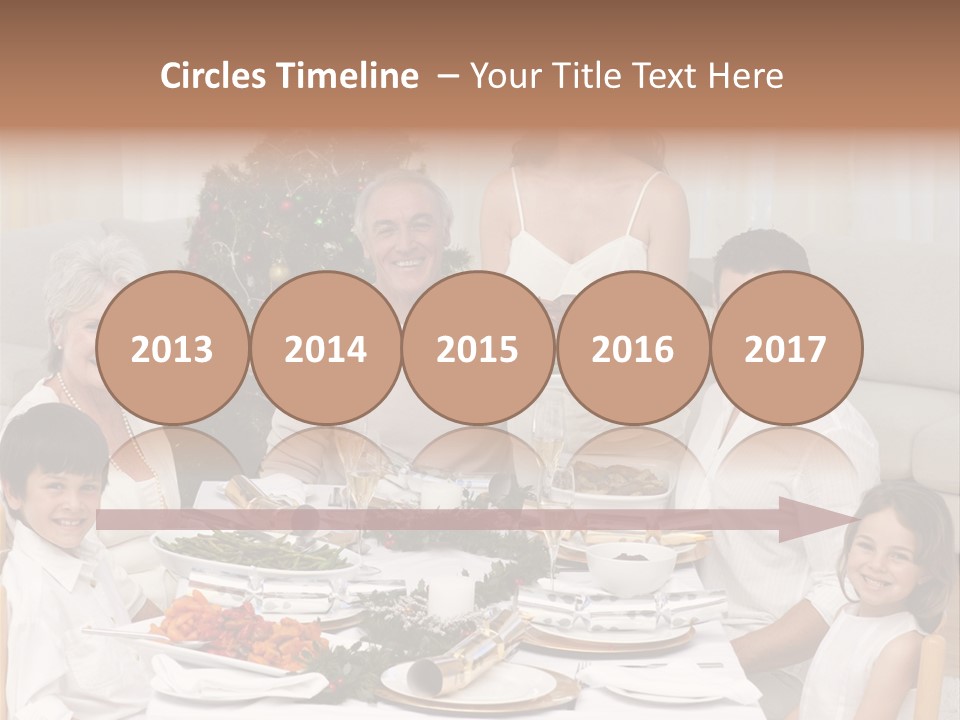 Family Christmas Dinner PowerPoint Template