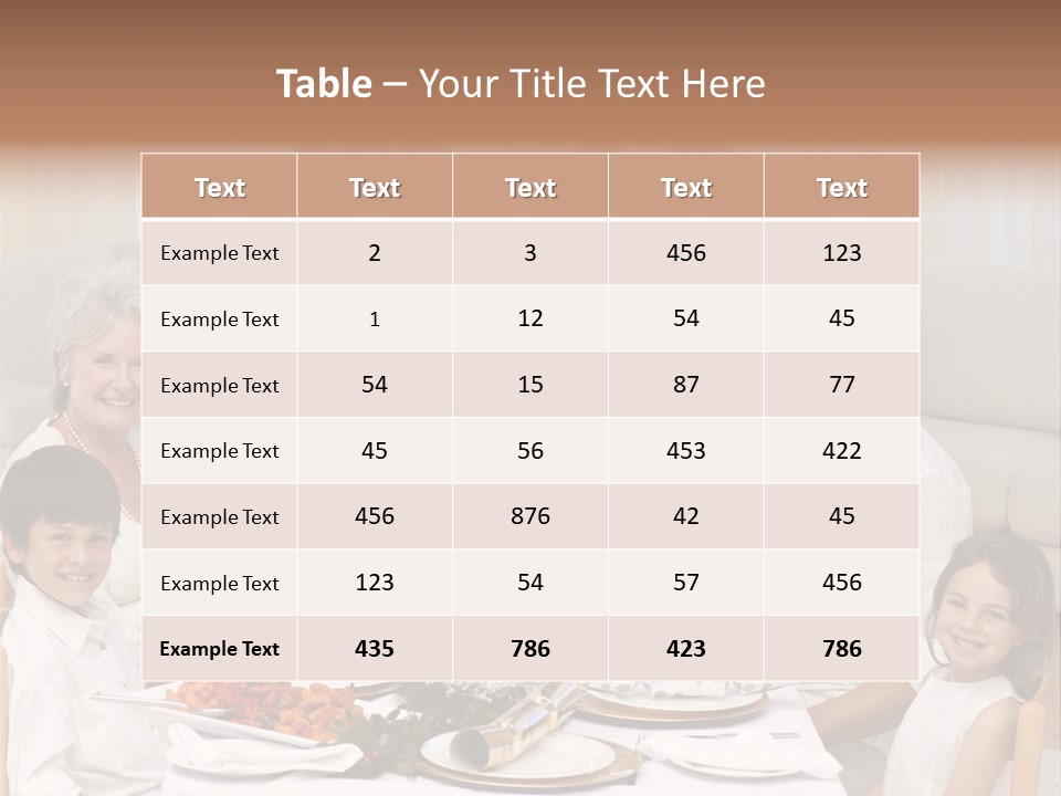 Family Christmas Dinner PowerPoint Template