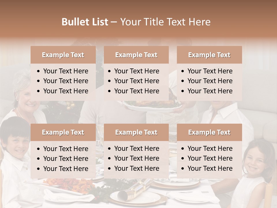Family Christmas Dinner PowerPoint Template