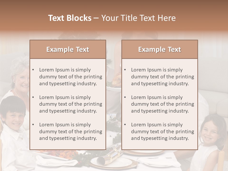 Family Christmas Dinner PowerPoint Template