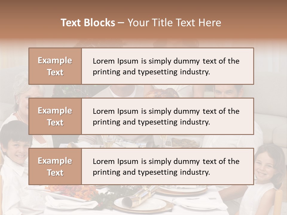 Family Christmas Dinner PowerPoint Template