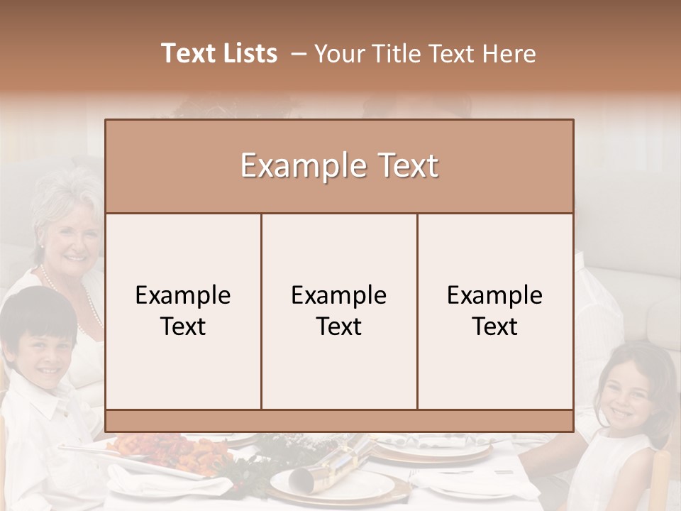Family Christmas Dinner PowerPoint Template