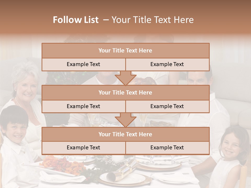 Family Christmas Dinner PowerPoint Template