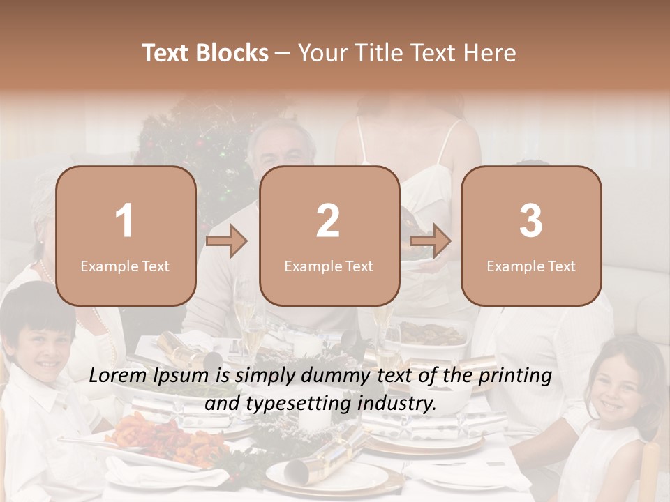 Family Christmas Dinner PowerPoint Template