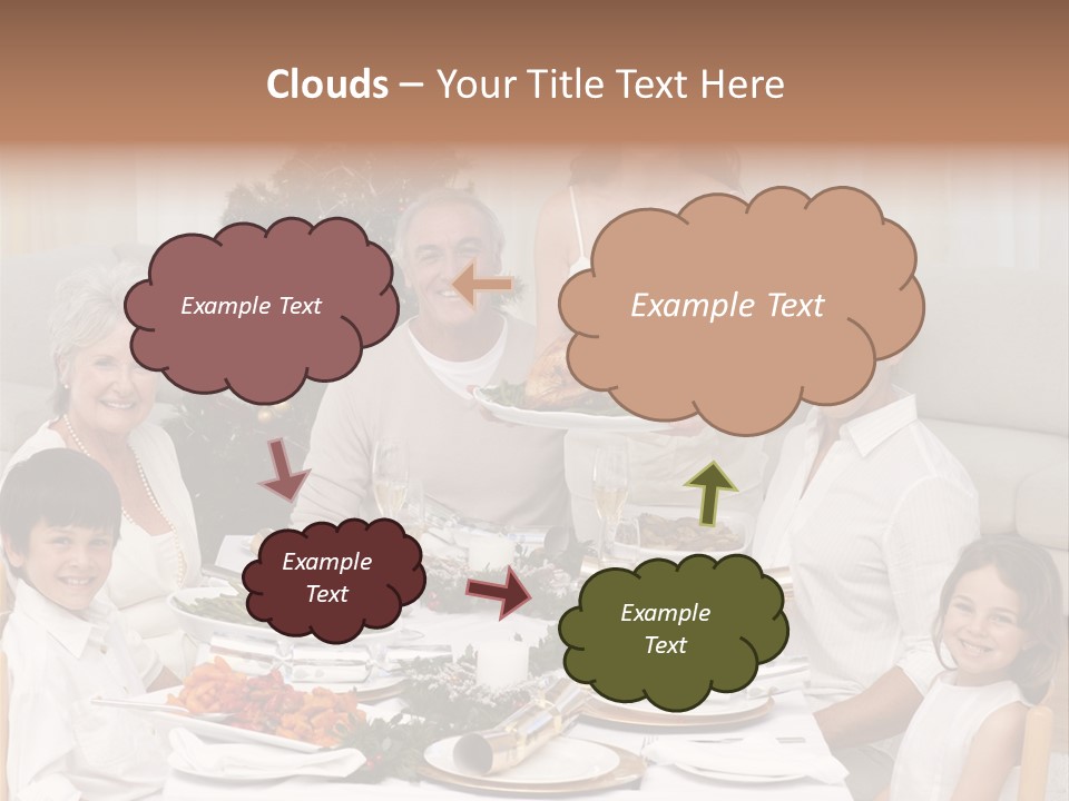 Family Christmas Dinner PowerPoint Template