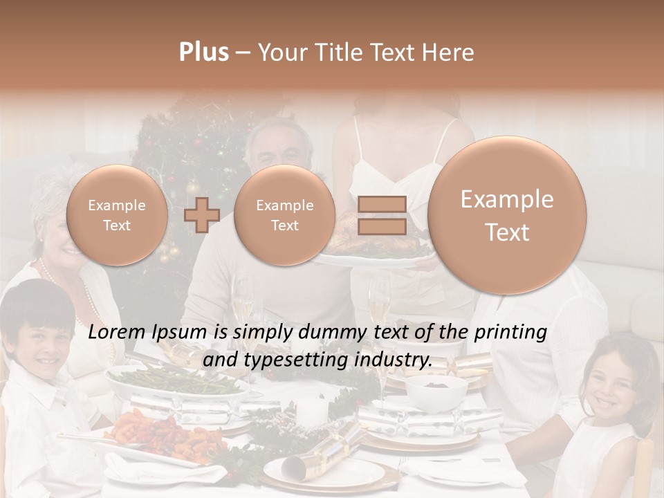 Family Christmas Dinner PowerPoint Template