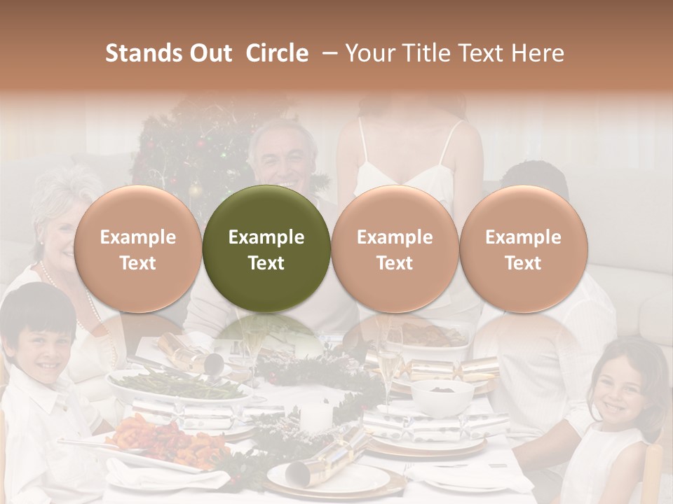 Family Christmas Dinner PowerPoint Template