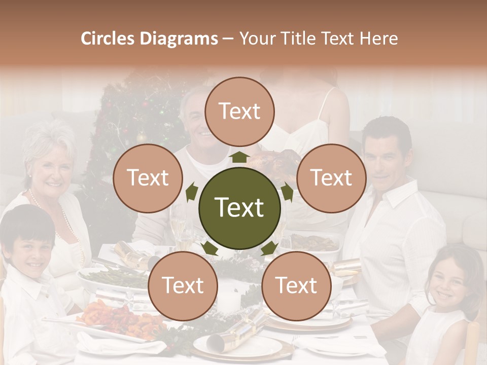 Family Christmas Dinner PowerPoint Template