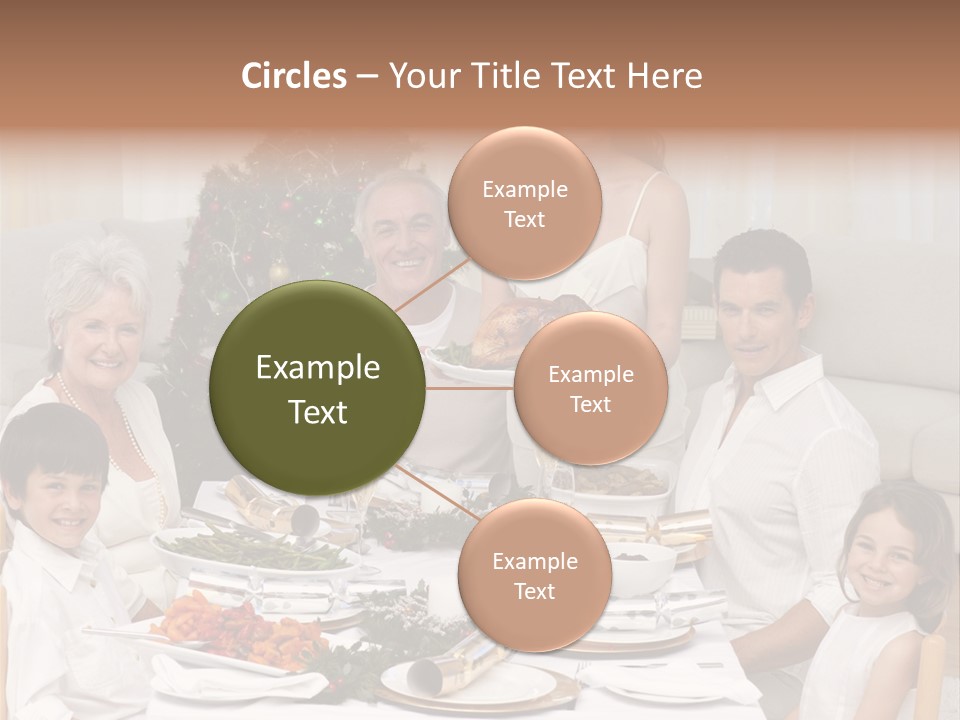 Family Christmas Dinner PowerPoint Template
