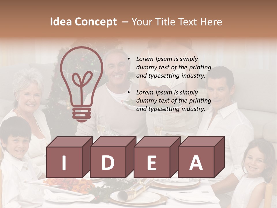 Family Christmas Dinner PowerPoint Template