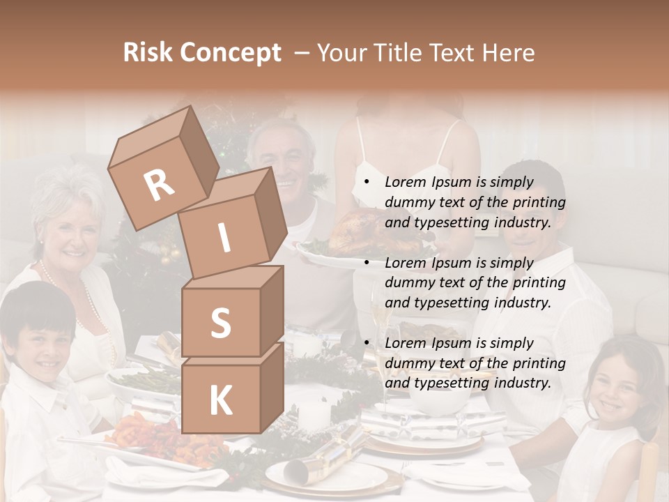 Family Christmas Dinner PowerPoint Template