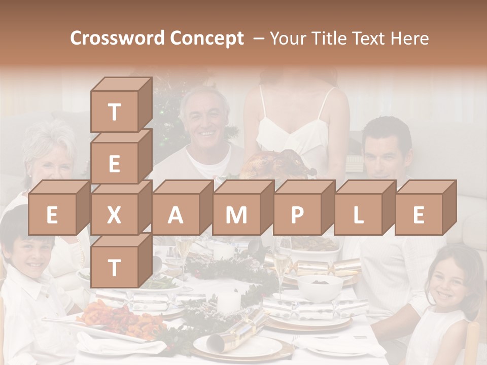 Family Christmas Dinner PowerPoint Template