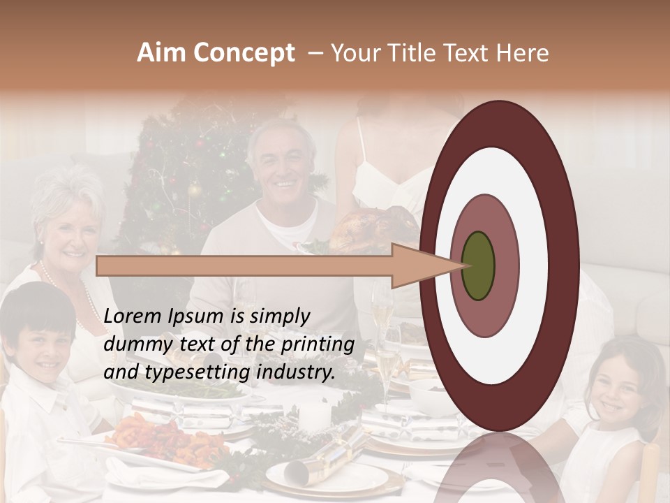 Family Christmas Dinner PowerPoint Template