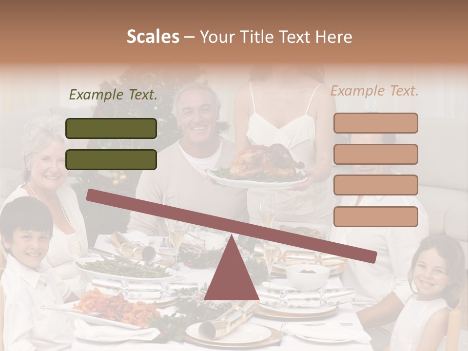Family Christmas Dinner PowerPoint Template