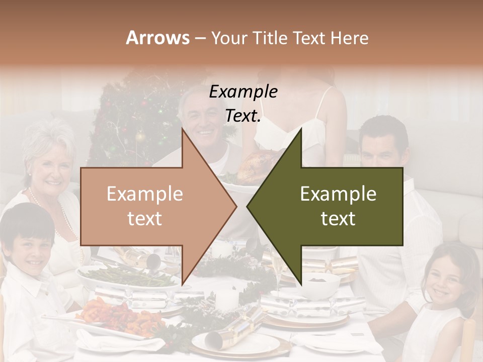 Family Christmas Dinner PowerPoint Template