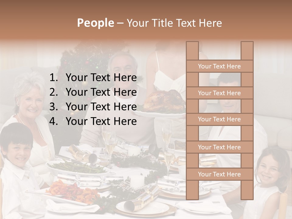 Family Christmas Dinner PowerPoint Template